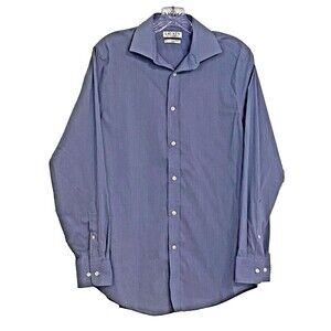 Ralph Lauren Dress Shirt~Womens M Medium Stretch~Blue Oxford~Preppy~Minimalist